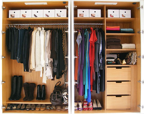 Система хранения одежды в шкафу