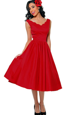 Платья в стиле 50-х 