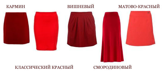 С чем носить красную юбку фото